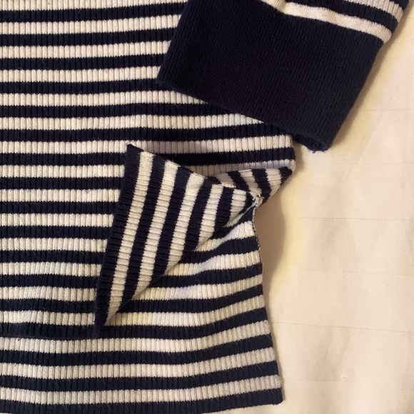 Michael Michael Kors viscose/nylon/spandex striped tunic sweater mid weight EUC - Picture 3 of 6